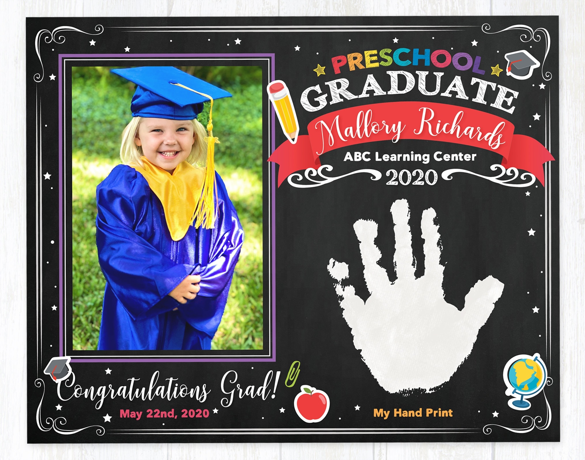 18 Pack Preschool Graduation Printable Photo Certificates Pre k 