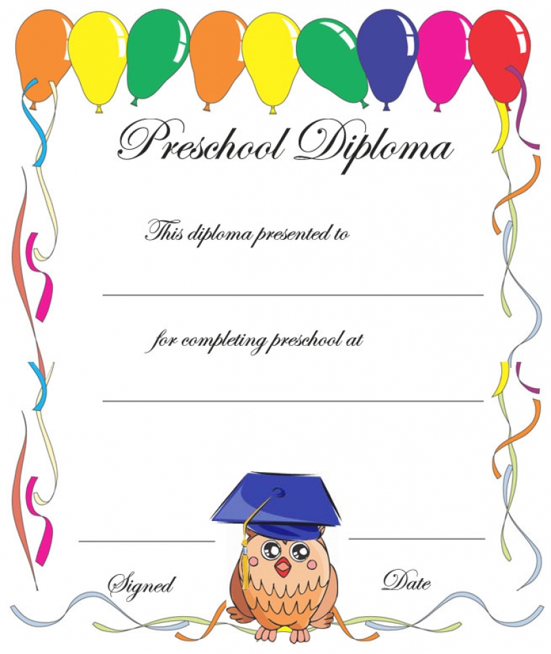 18 Preschool Certificate Templates PDF 18 Preschool Certificate Templates PDF