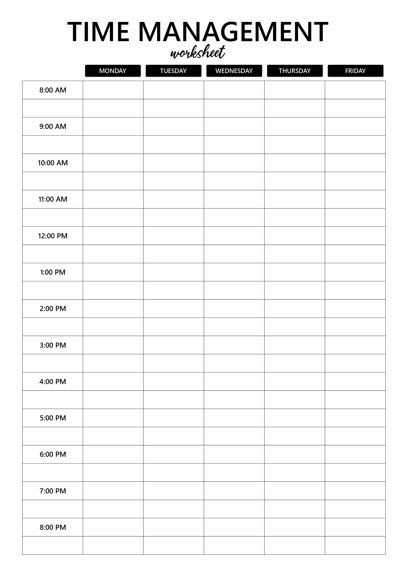 18 Time Management Schedule Worksheets Free PDF At Worksheeto Worksheets Library 18 Time Management Schedule Worksheets Free PDF At Worksheeto Worksheets Library
