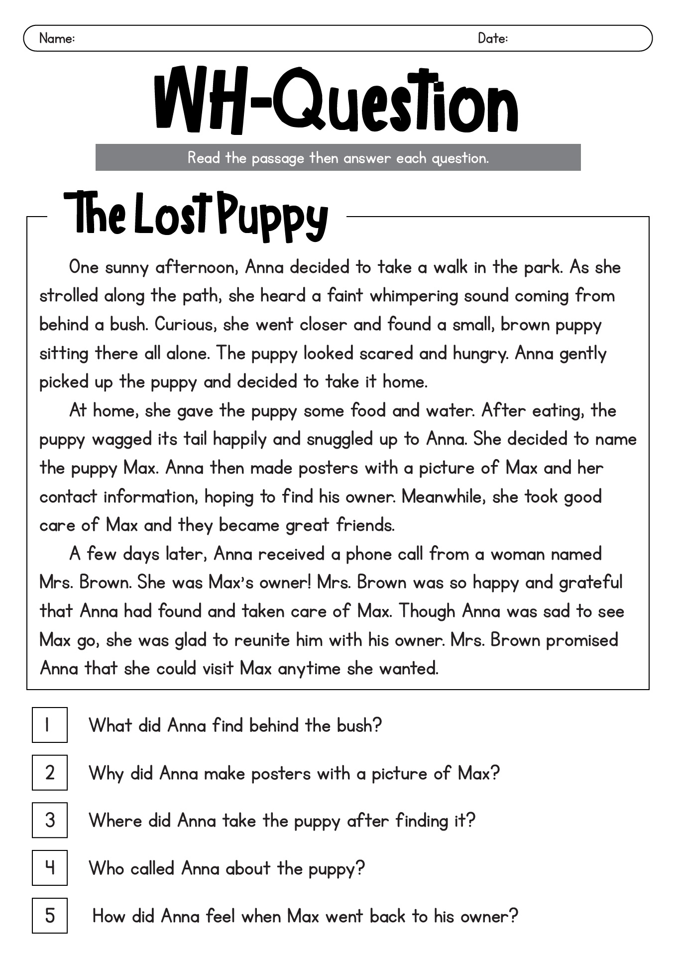 Reading Comprehension Problem And Solution Worksheet Reading Comprehension Problem And Solution Worksheet