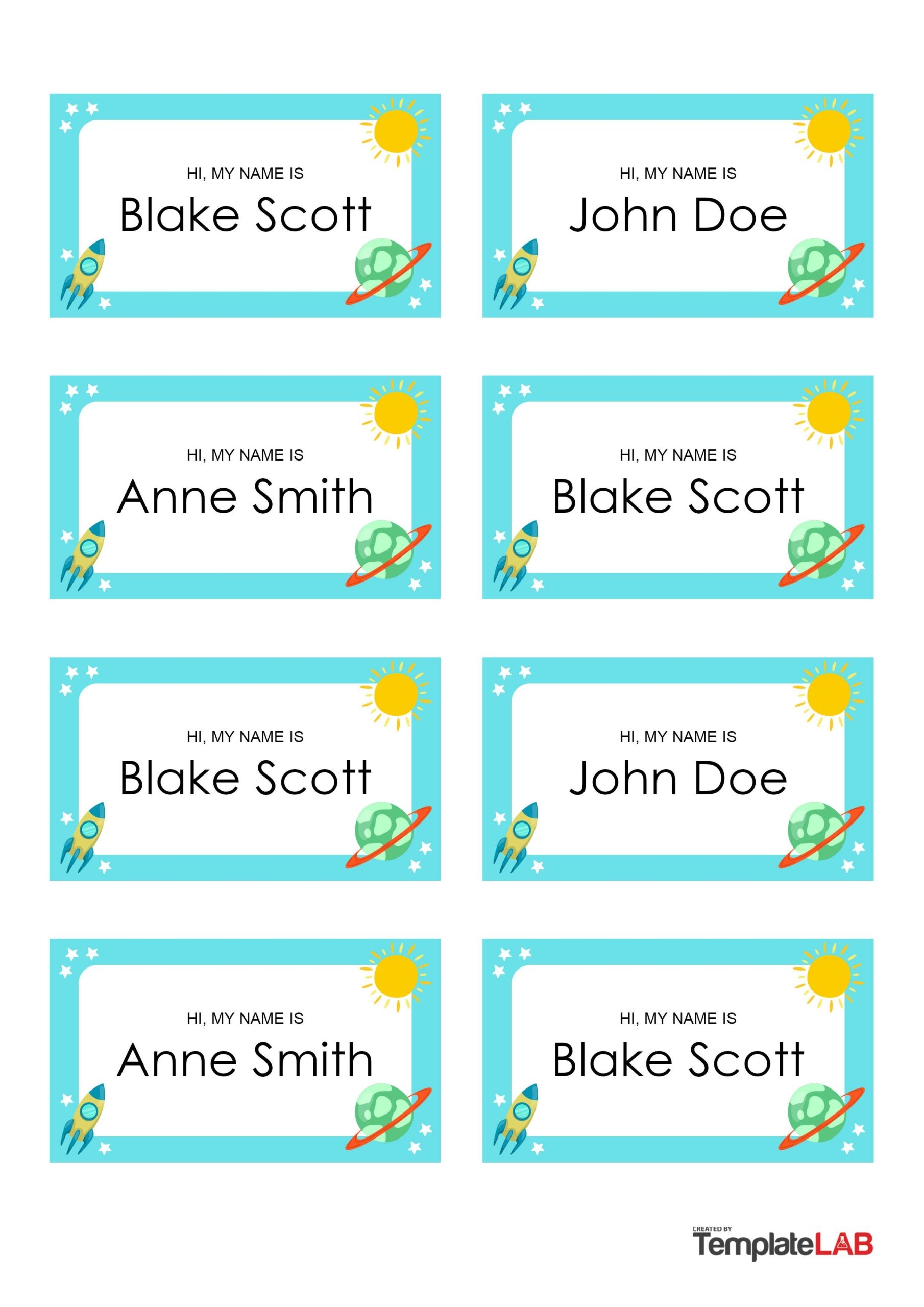 Printable Name Tag Template Preschool Printable Name Tag Template Preschool