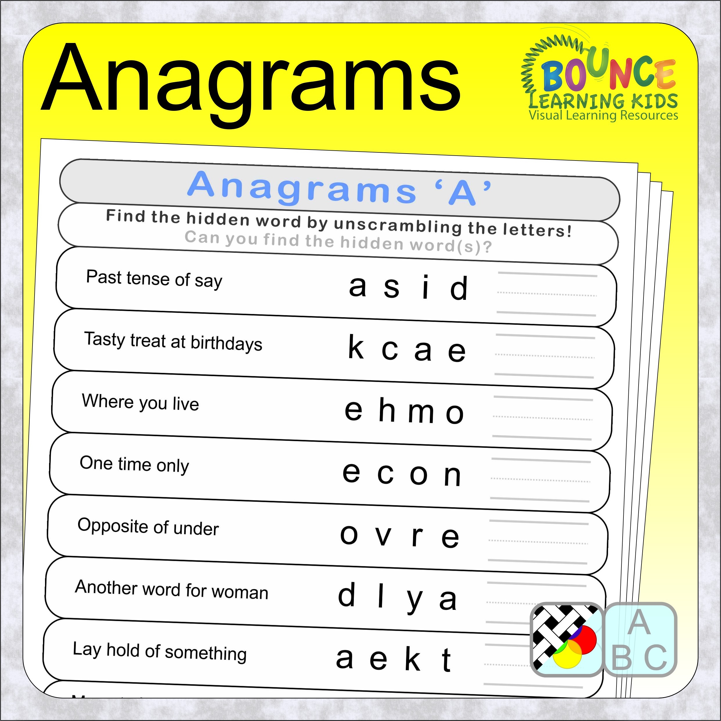 19 Fun Anagrams Worksheets To Download 19 Fun Anagrams Worksheets To Download