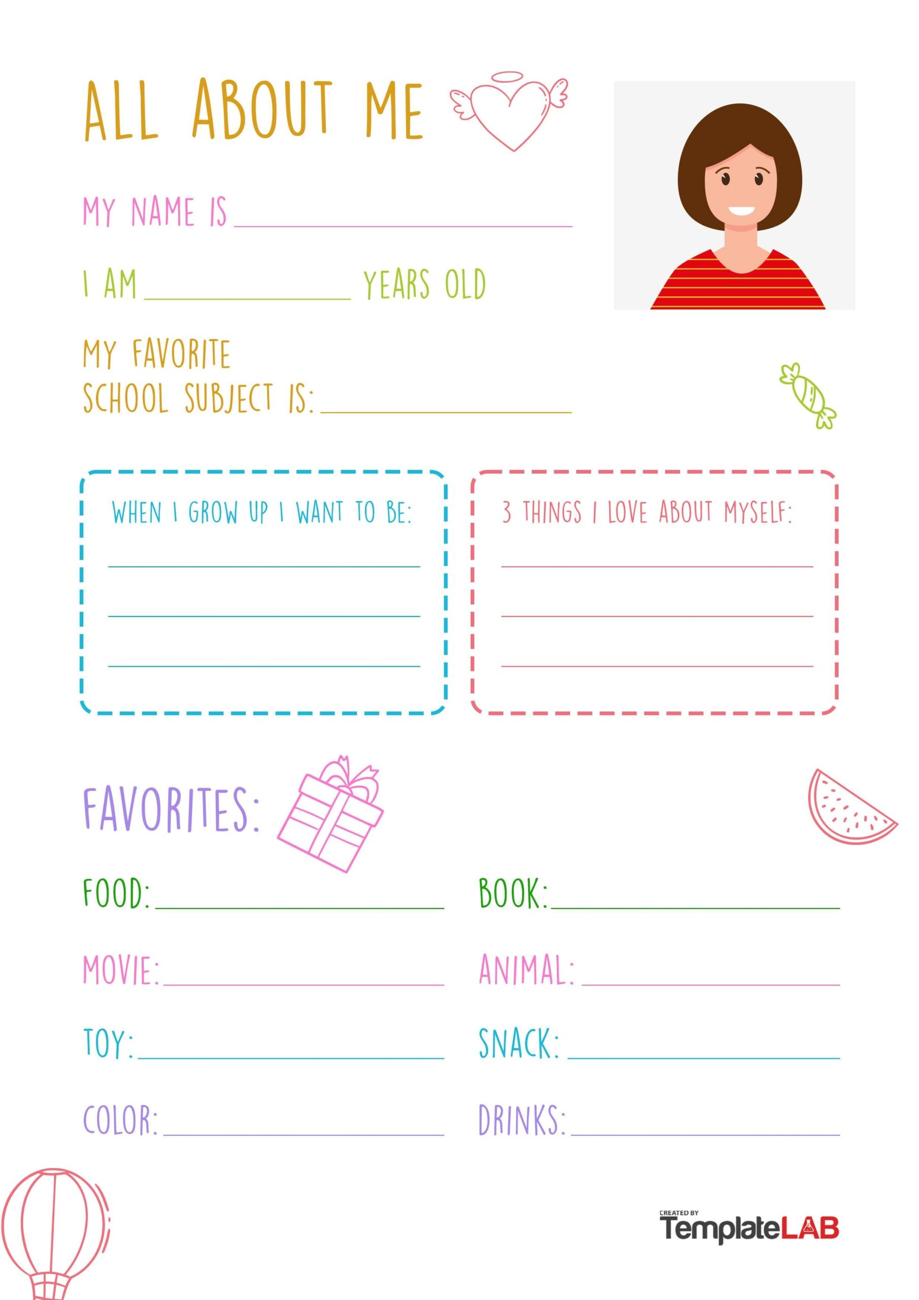 19 Printable All About Me Templates FREE TemplateLab