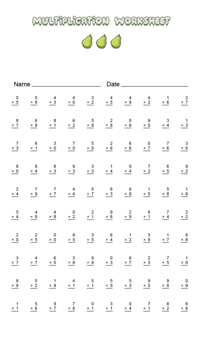 19 Timed Multiplication Worksheets Free PDF At Worksheeto