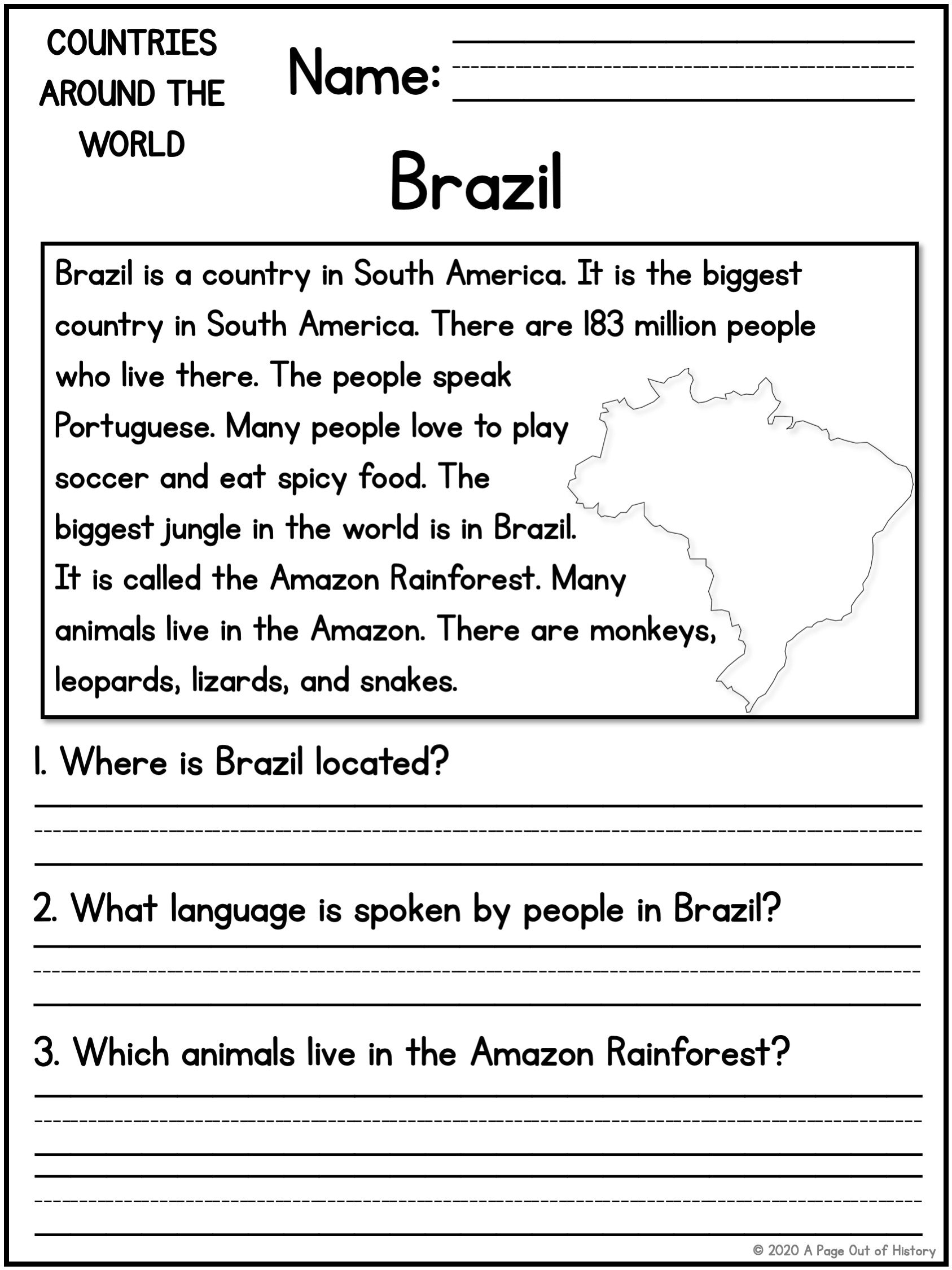 High School History Reading Comprehension Worksheets