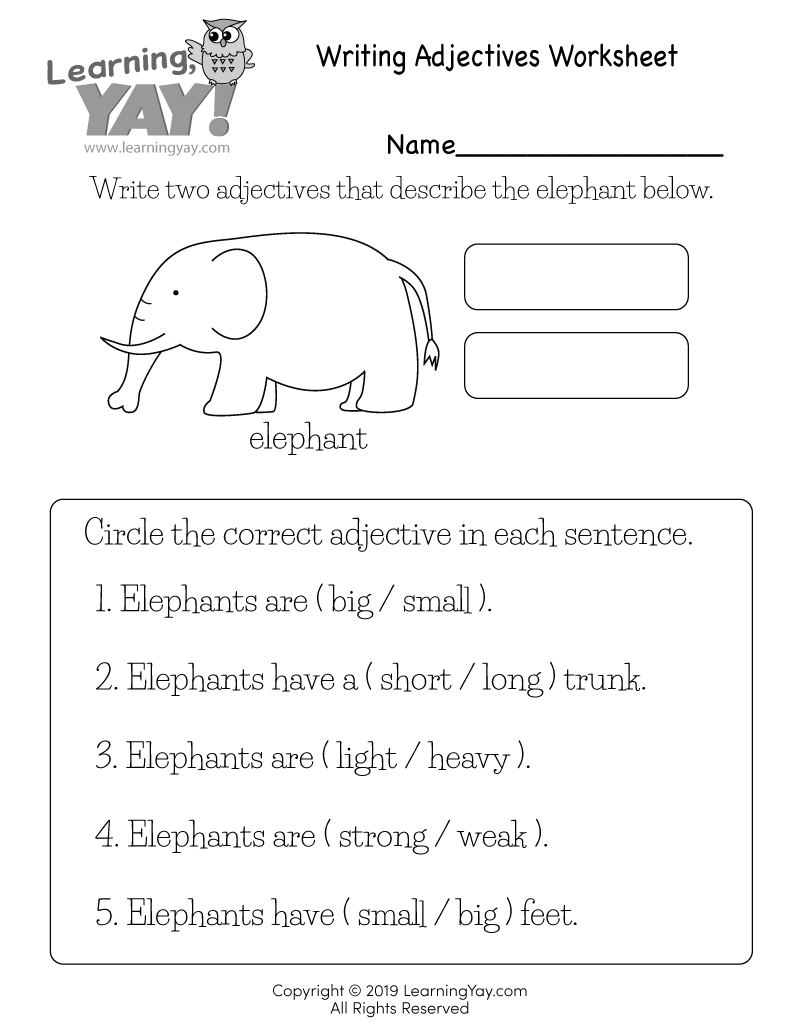 Free English First Grade Worksheets Printable