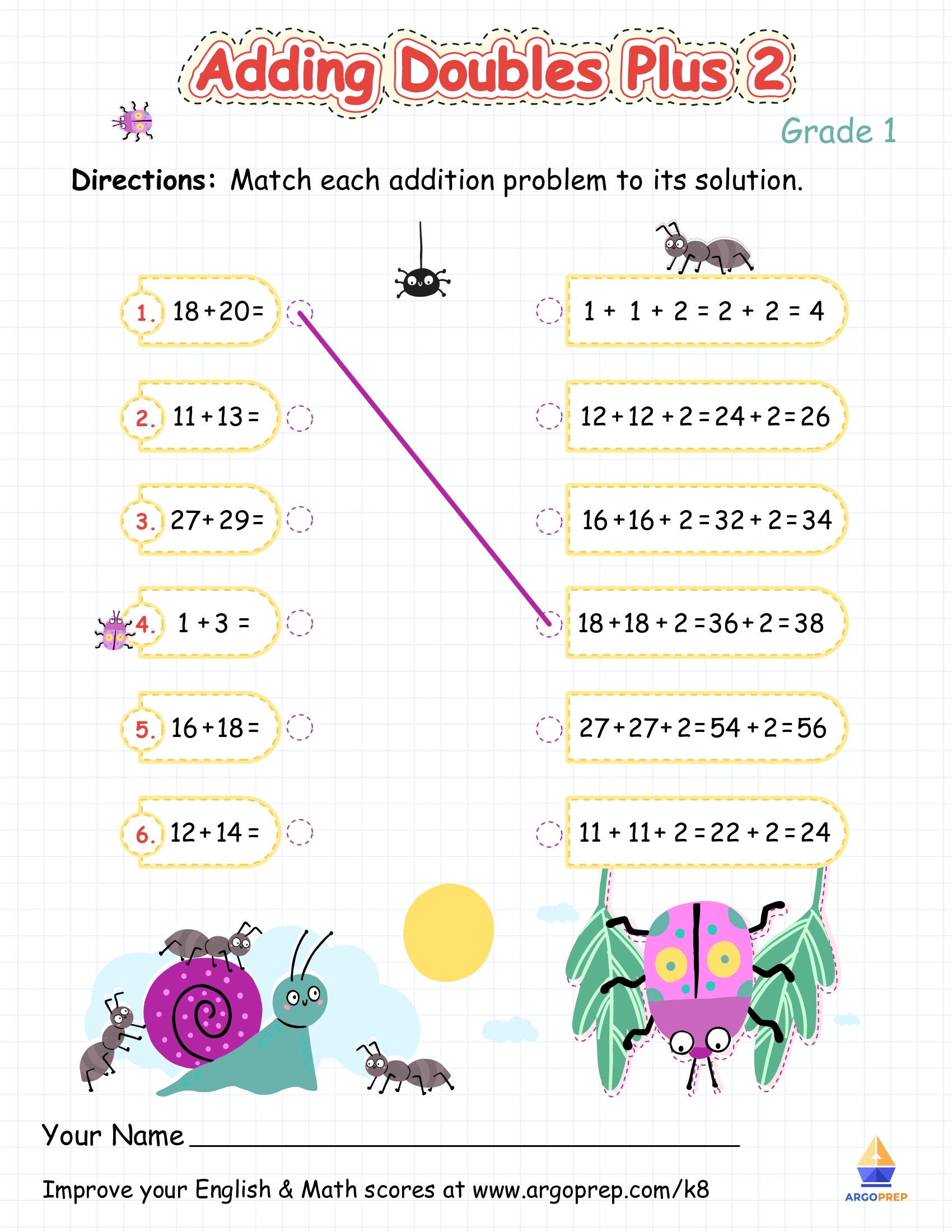 Doubles Math Worksheets