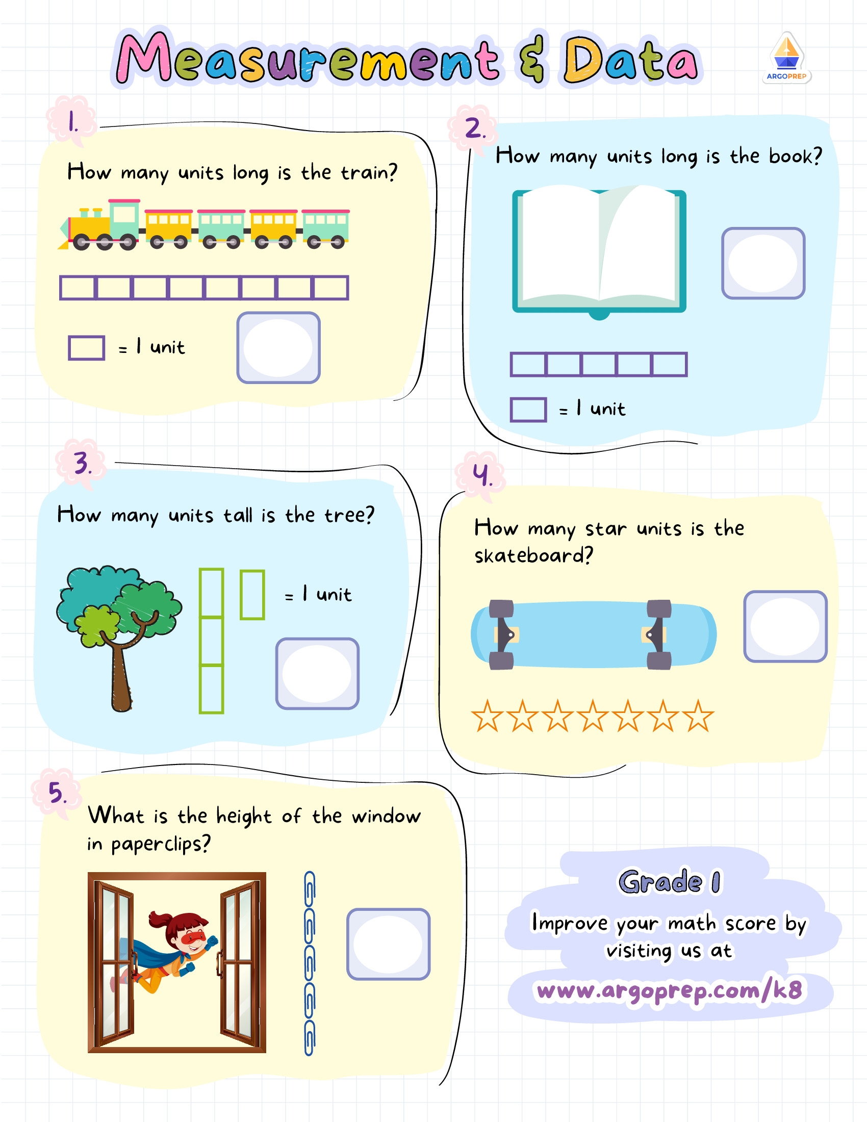 1st Grade Math Measurement Worksheets For Free ArgoPrep