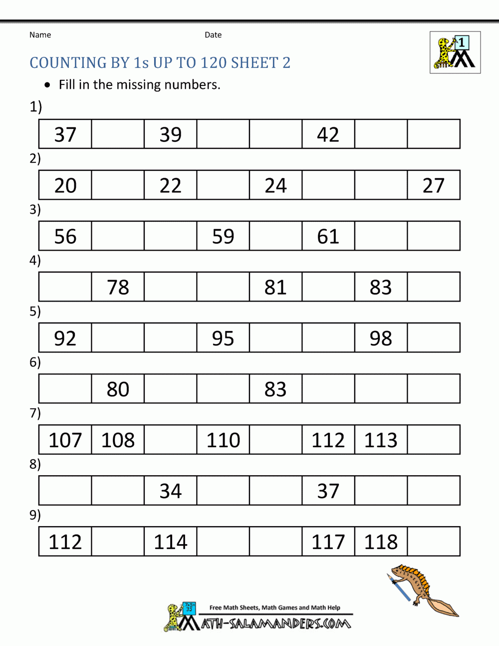 1st Grade Math Worksheets Counting By 1s And 10s 1st Grade Math Worksheets Counting By 1s And 10s