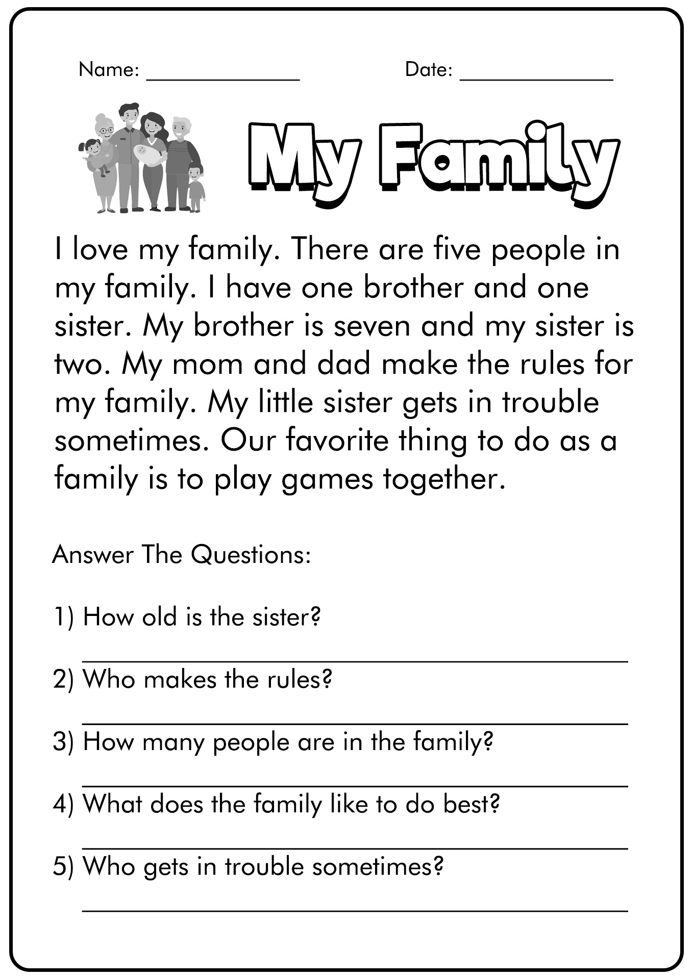 Reading Comprehension Worksheets For 1st Grade Reading Comprehension Worksheets For 1st Grade