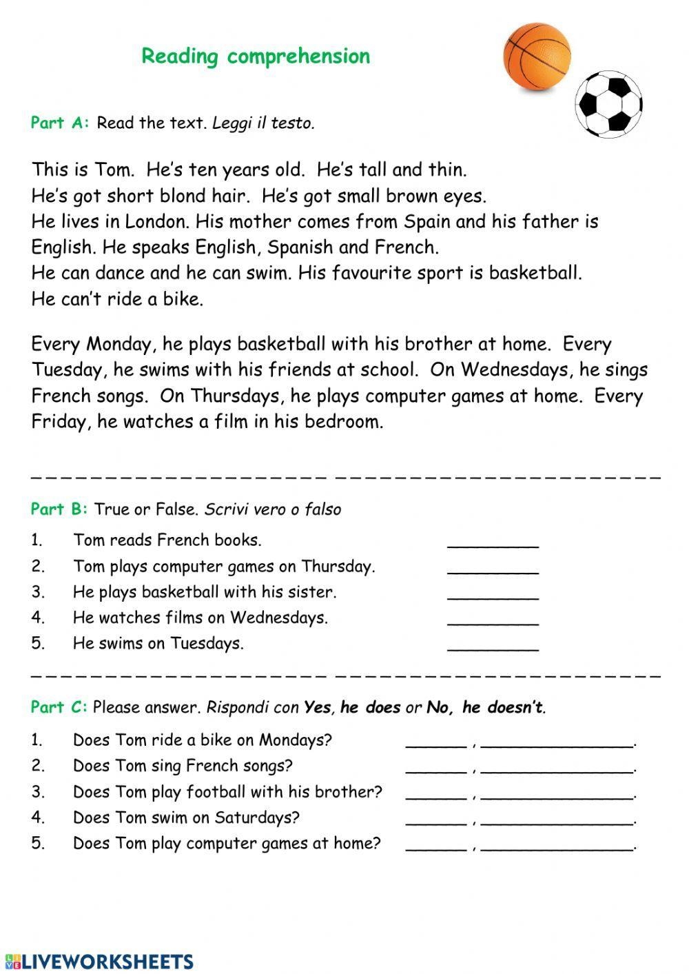 2 972 Reading Comprehension English ESL Worksheets Pdf U0026 Doc 2 972 Reading Comprehension English ESL Worksheets Pdf U0026 Doc
