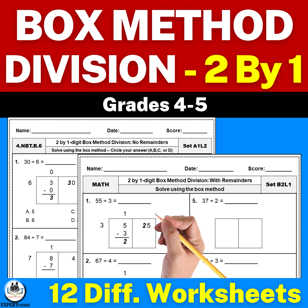 Free Printable Box Method Division Worksheets Free Printable Box Method Division Worksheets