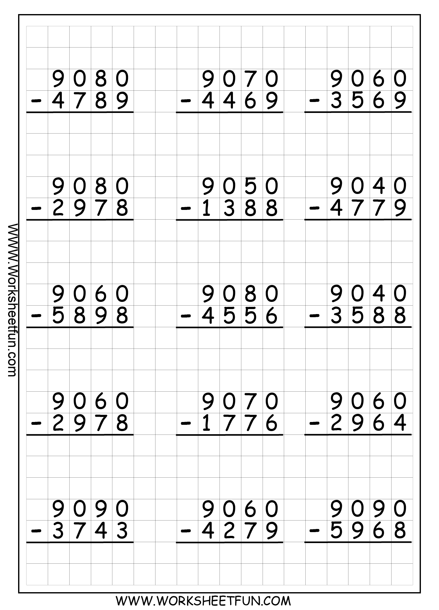 Subtraction Worksheets Printable Subtraction Worksheets Printable