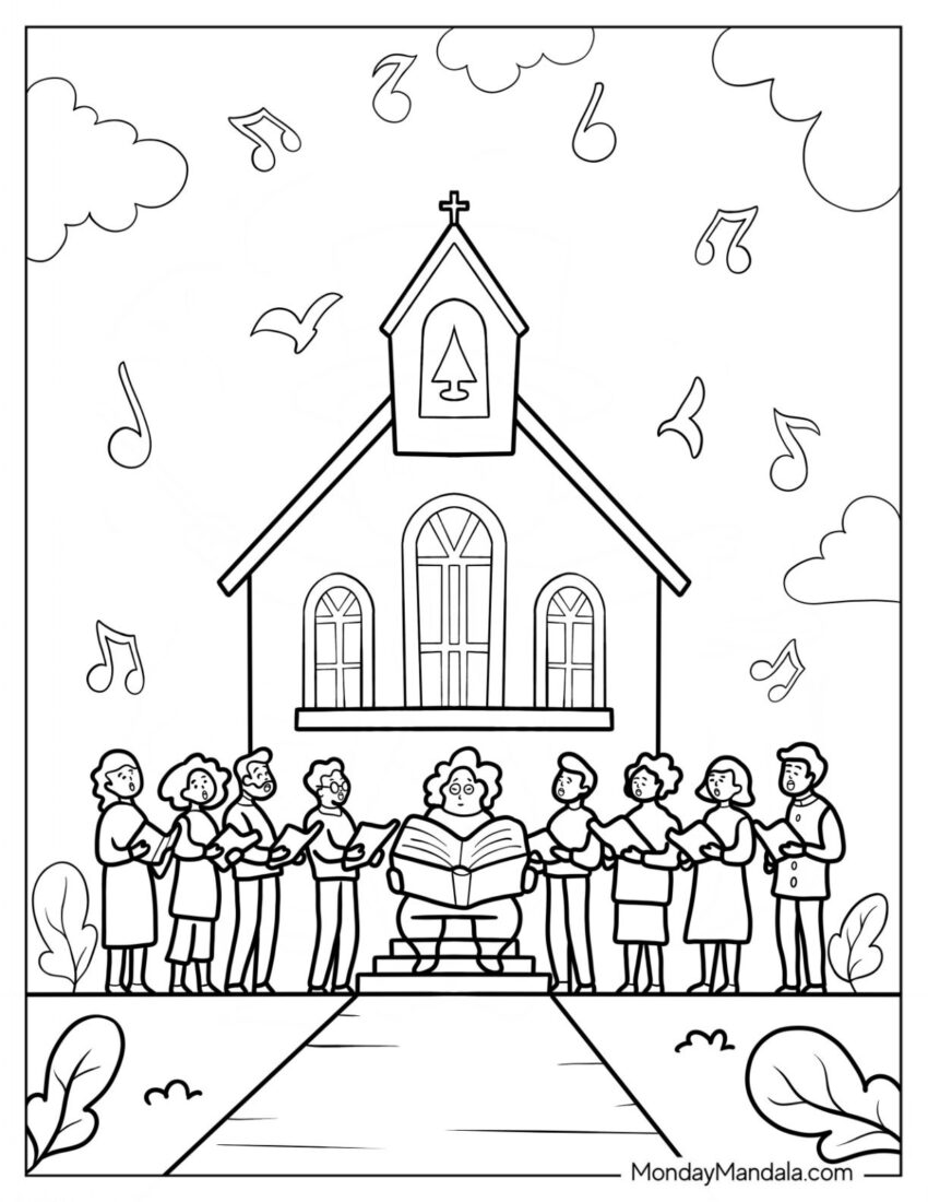 20 Church Coloring Pages Free PDF Printables