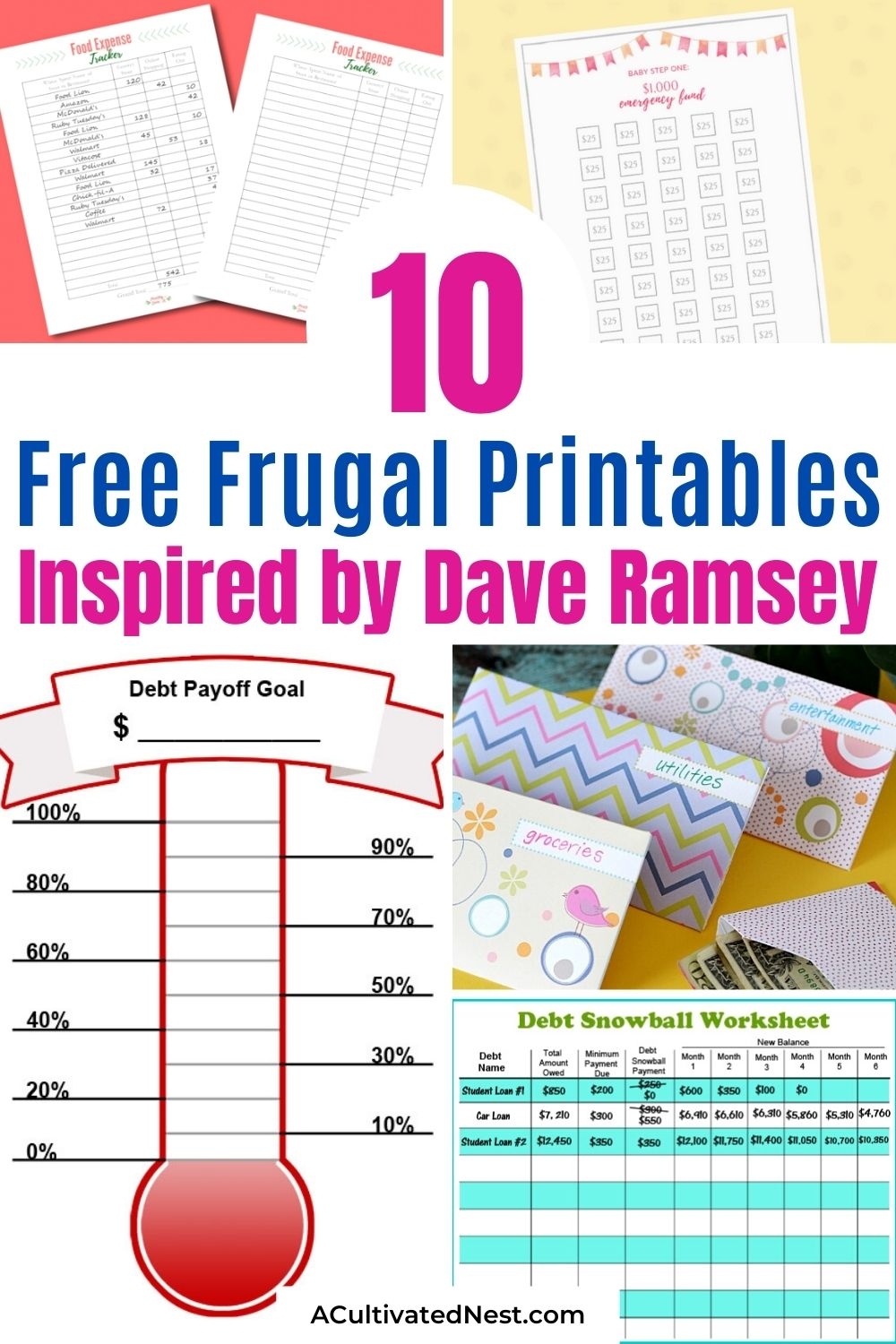 20 Free Budgeting Printables Inspired By Dave Ramsey A Cultivated Worksheets Library