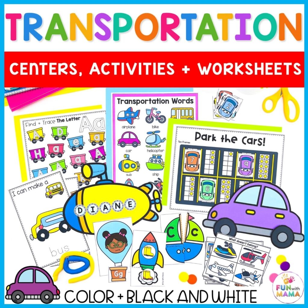 Preschool Transportation Printables