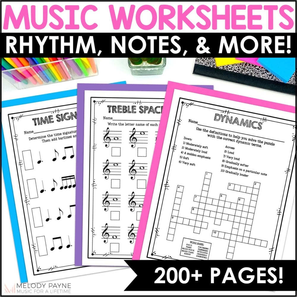Free Printable Piano Theory Worksheets