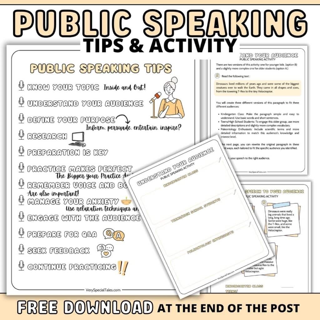 21 Fun Public Speaking Activities For Kids Teens PDF Download Very Special Tales
