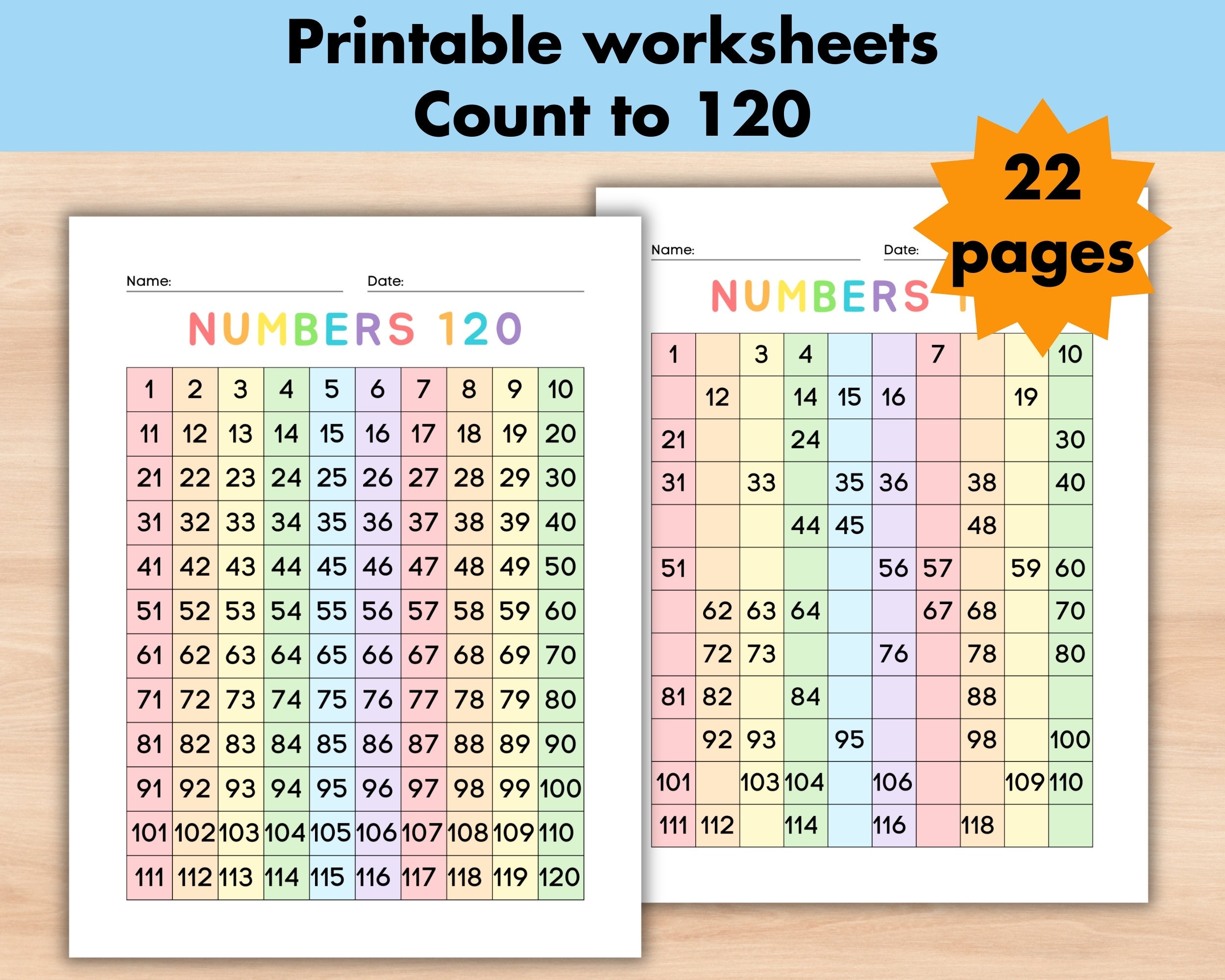 Free Printable Counting To 120 Worksheets Free Printable Counting To 120 Worksheets
