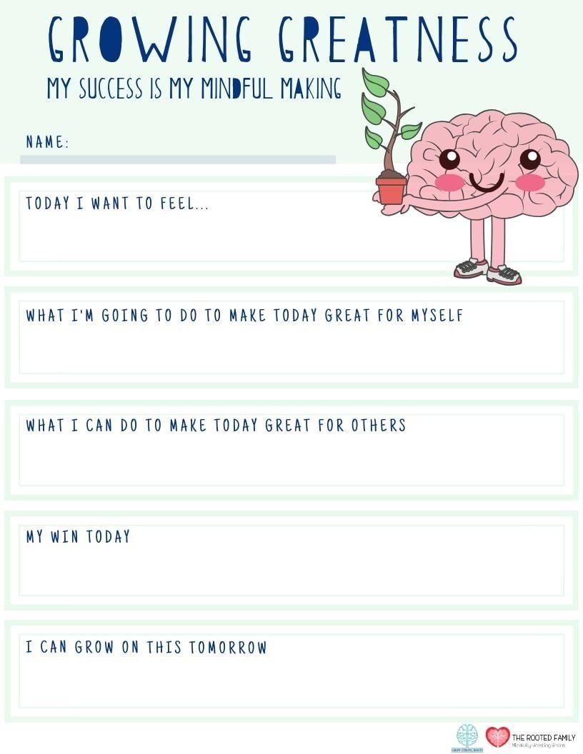 Free Printable Mindfullness Worksheets Free Printable Mindfullness Worksheets