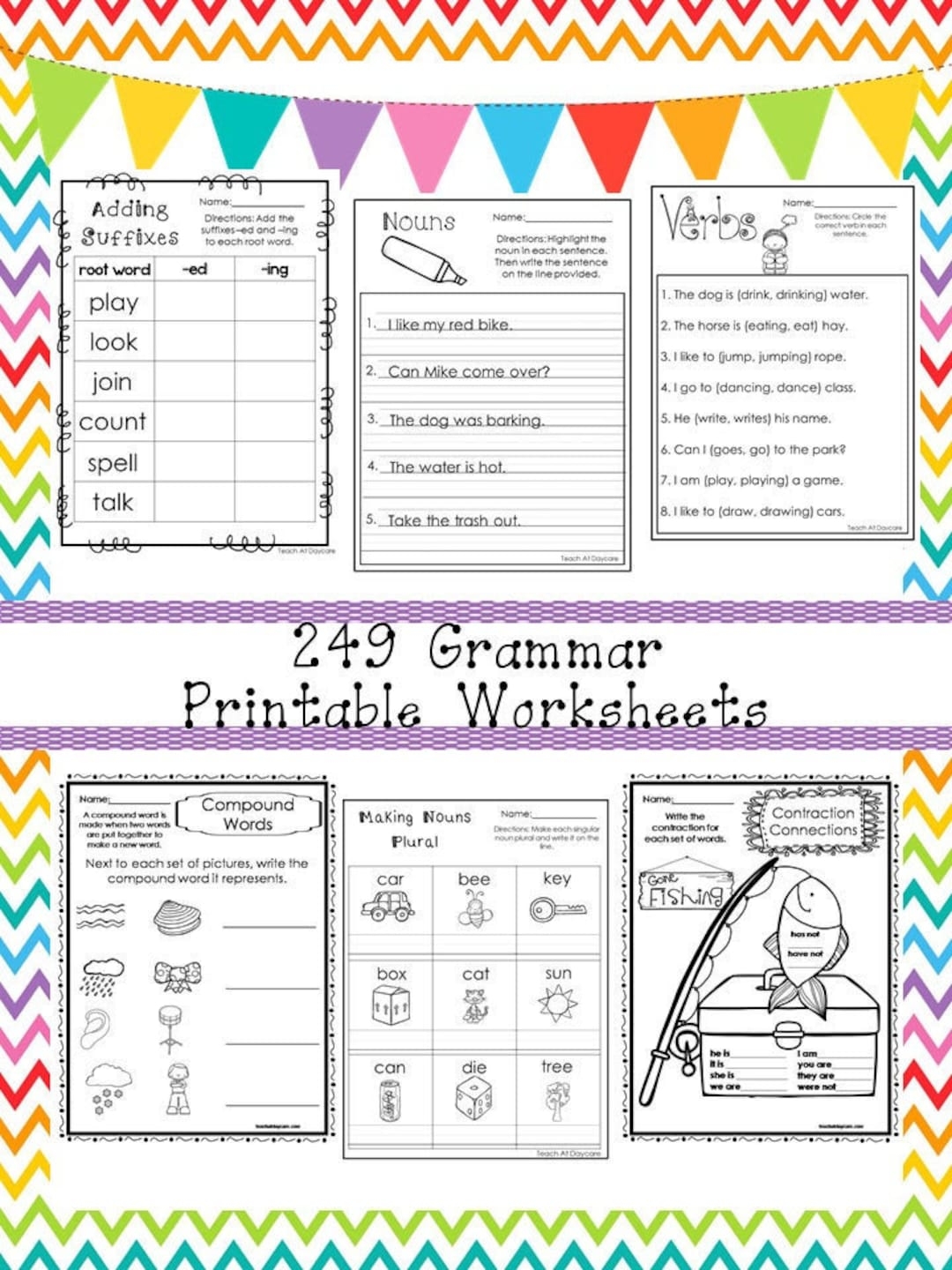 249 Grammar Worksheets Download 1st 3rd Grade ELA ZIP File Etsy 249 Grammar Worksheets Download 1st 3rd Grade ELA ZIP File Etsy