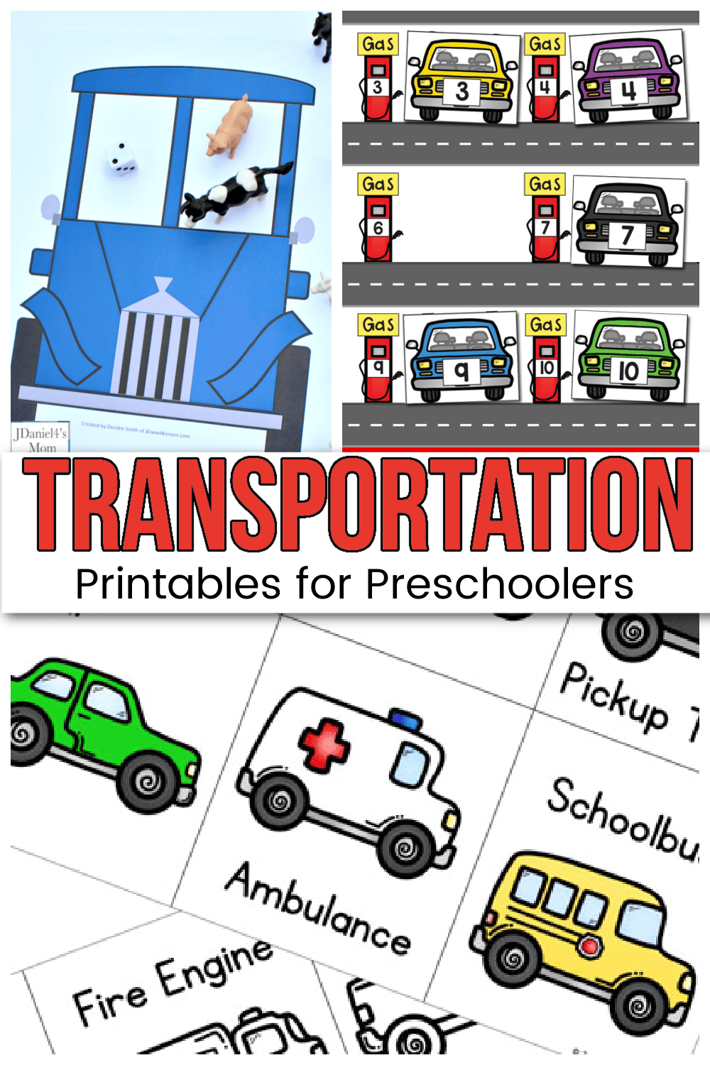 Preschool Transportation Theme Printables