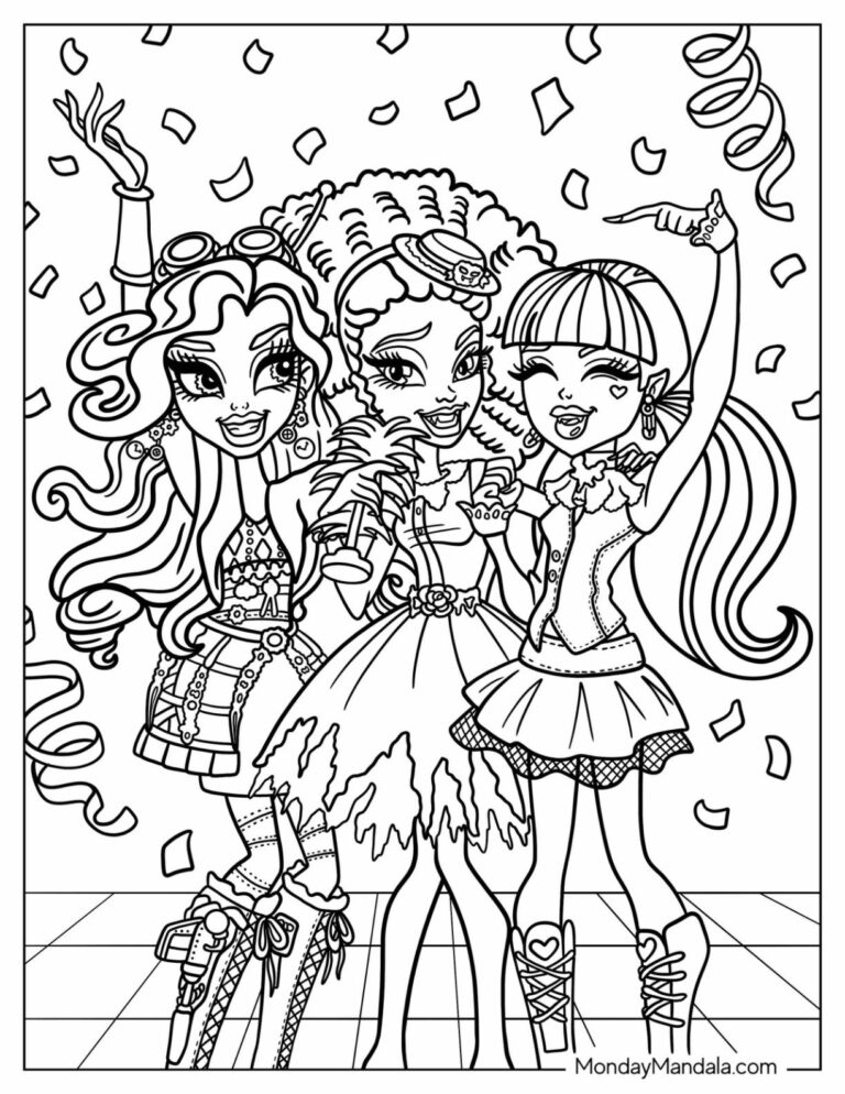 28 Monster High Coloring Pages Free PDF Printables 