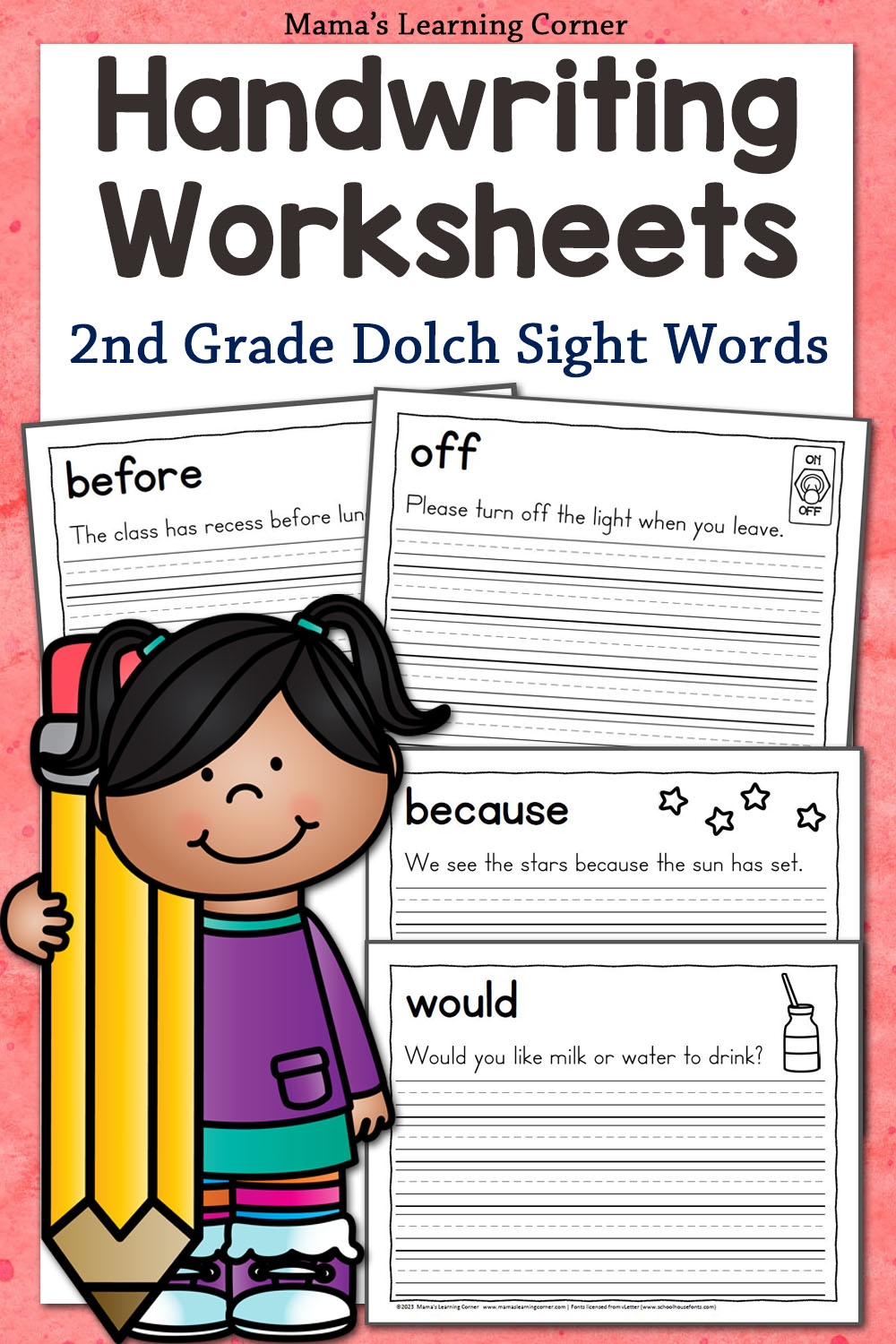 2nd Grade Dolch Sight Words Handwriting Worksheets Mamas Learning Corner 2nd Grade Dolch Sight Words Handwriting Worksheets Mamas Learning Corner