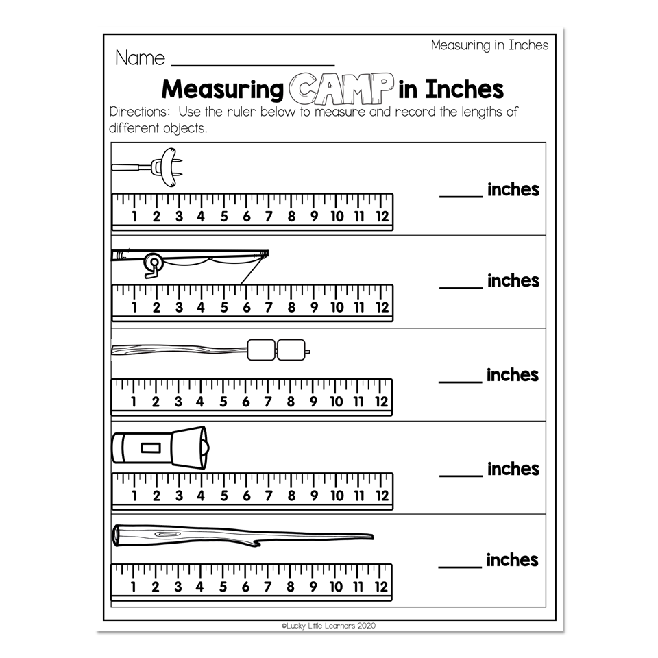 2nd Grade Math Worksheets Measurement Measuring In Inches Worksheets Library