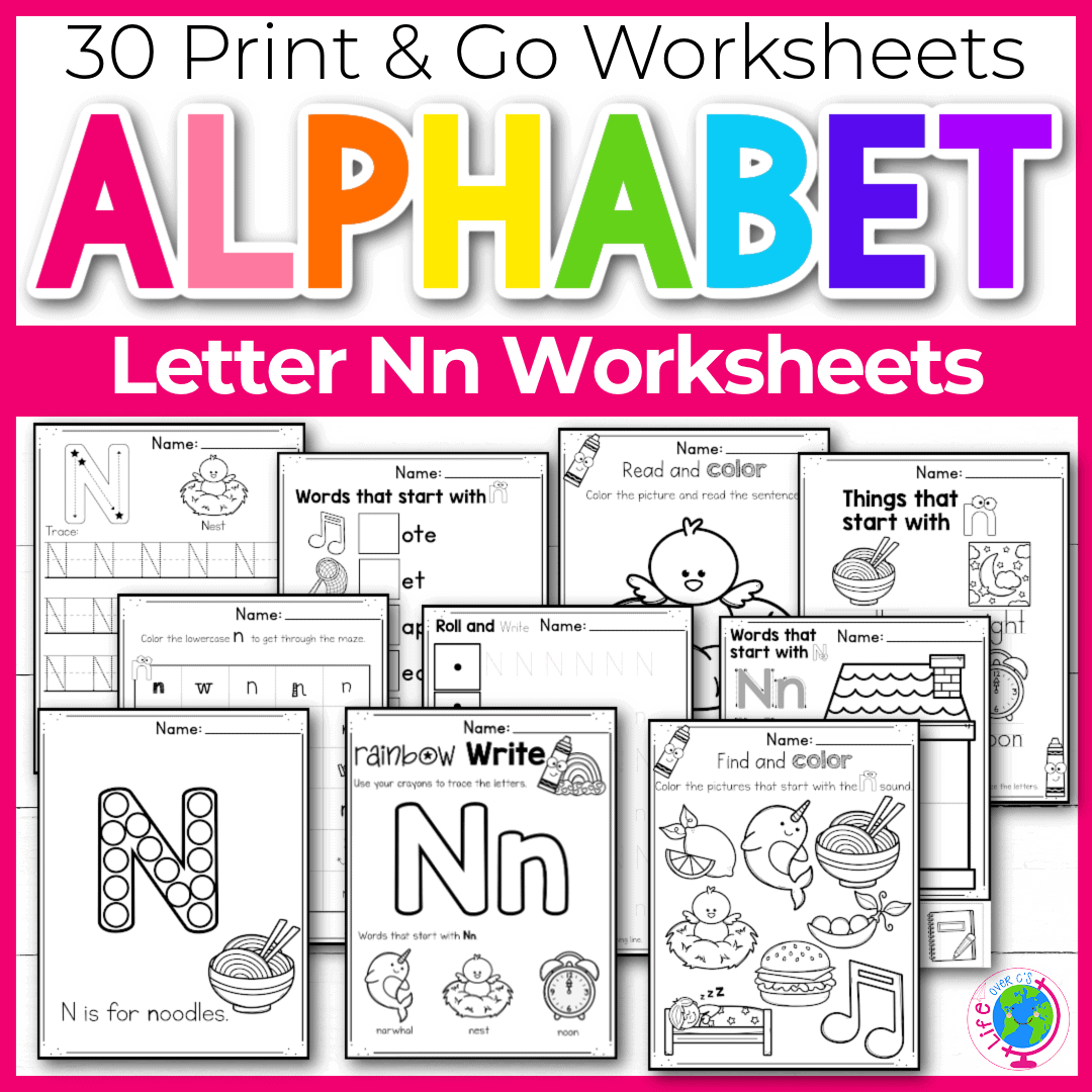 Printable Worksheets Alphabets Letter N Pictures Printable Worksheets Alphabets Letter N Pictures