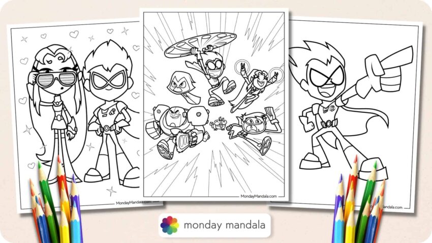 30 Teen Titans Go Coloring Pages Free PDF Printables