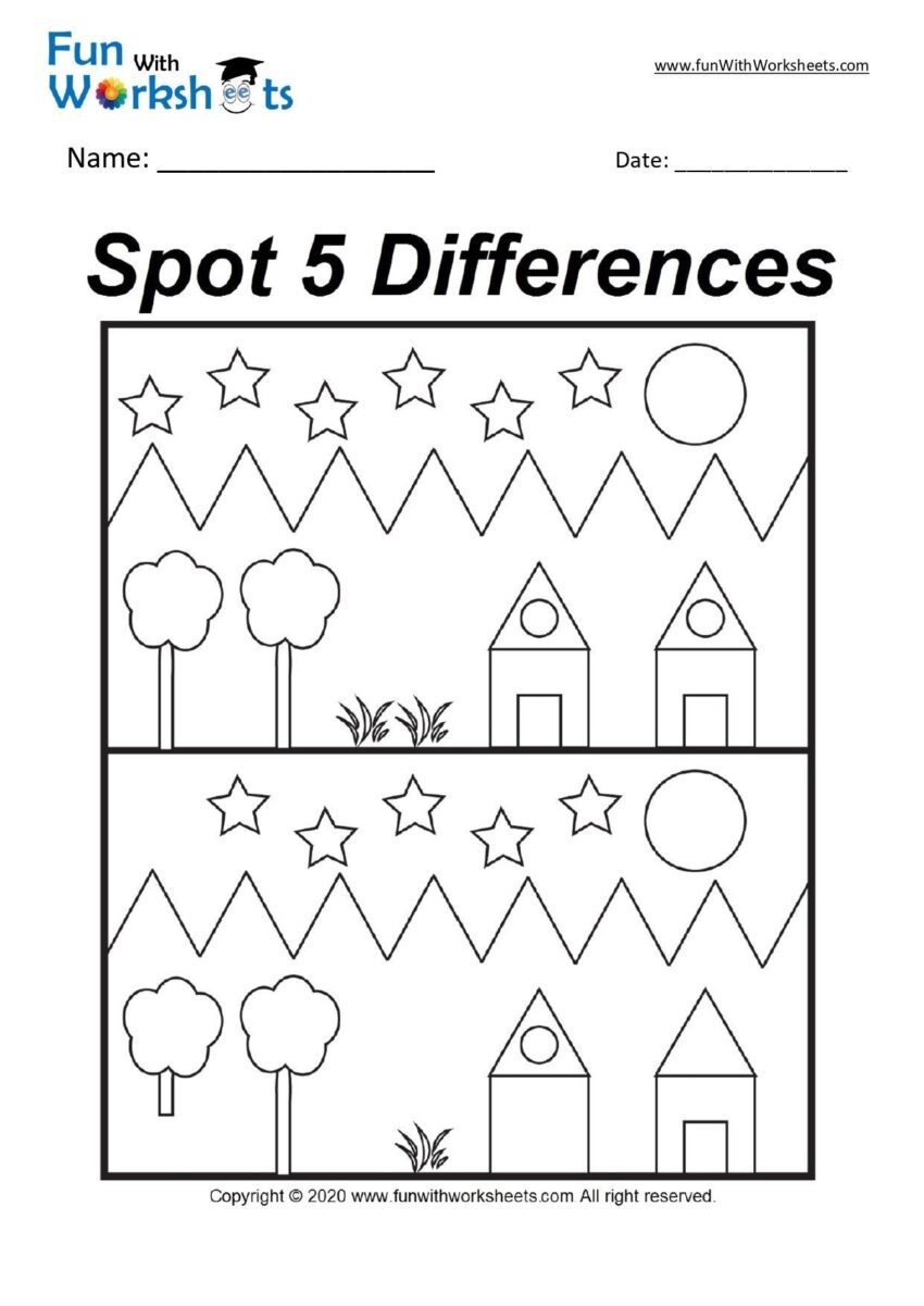 31 Spot The Difference Printable Worksheets Busy Book Printable Book Etsy