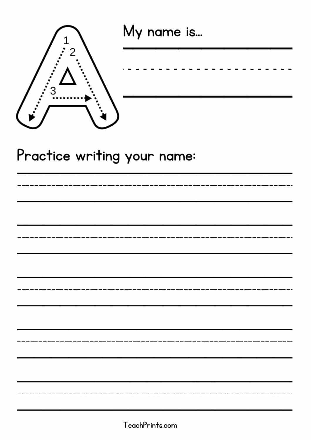32 Free Blank Name Tracing Worksheets Teach Prints 32 Free Blank Name Tracing Worksheets Teach Prints