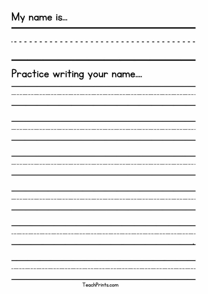 32 Free Blank Name Tracing Worksheets Teach Prints