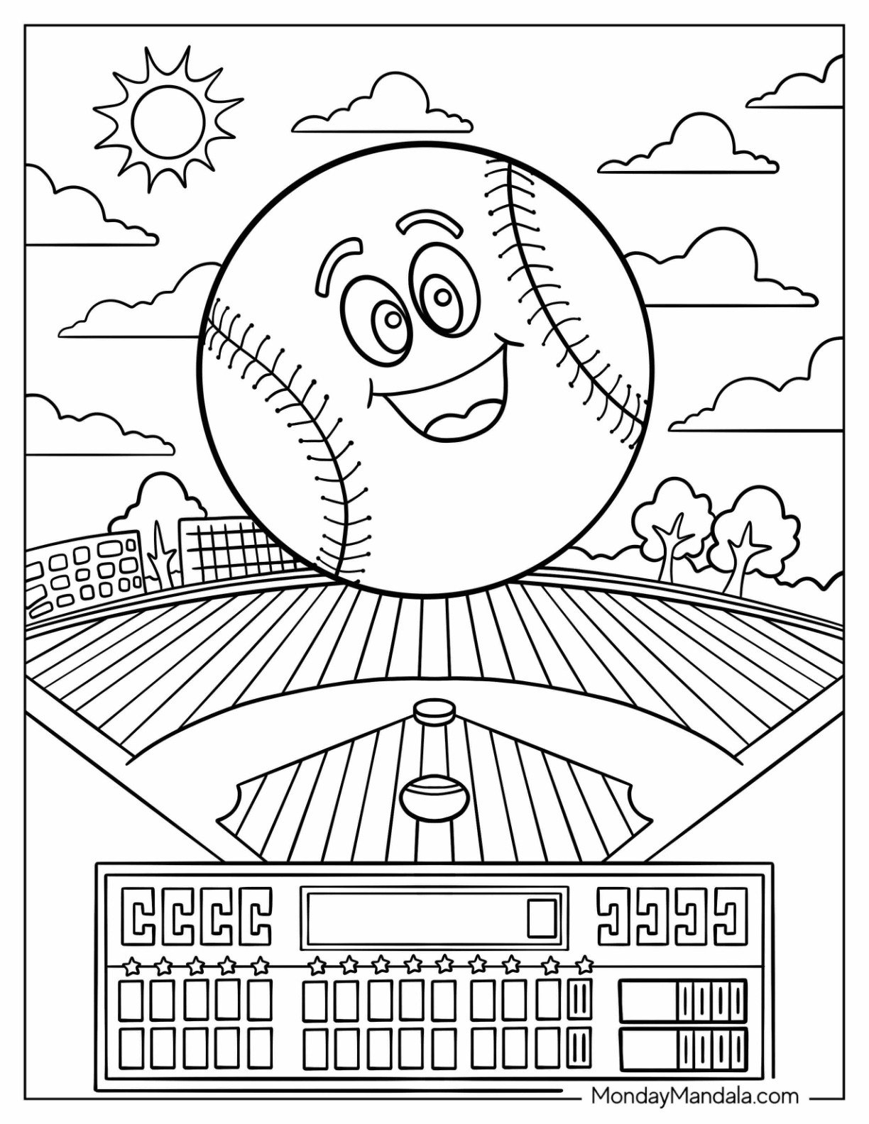 35 Baseball Coloring Pages Free PDF Printables 35 Baseball Coloring Pages Free PDF Printables