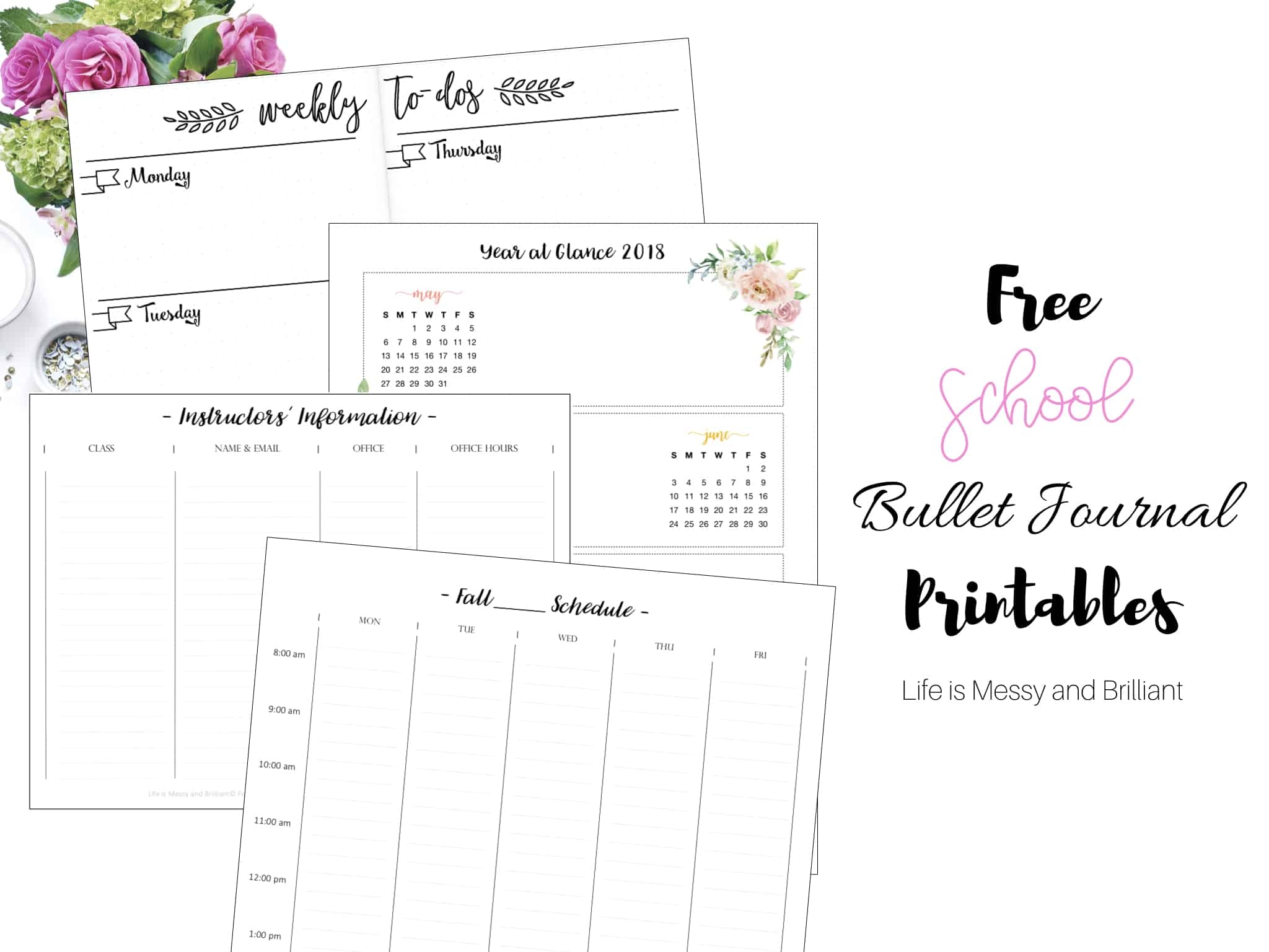 35 Free Bullet Journal Printables To Stay Organized And Inspired
