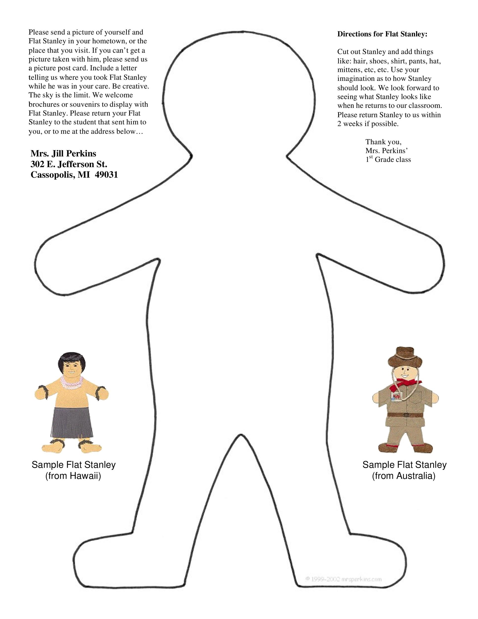 37 Flat Stanley Templates Letter Examples TemplateLab