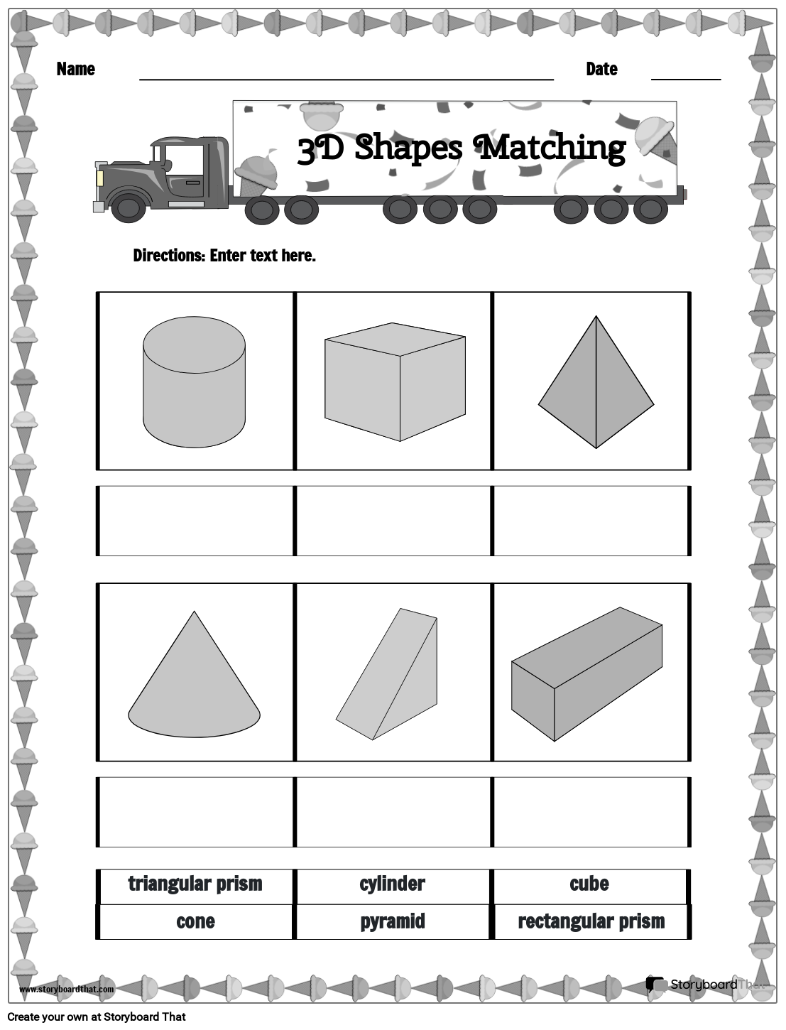 Kindergarten 3d Shapes Worksheets Free