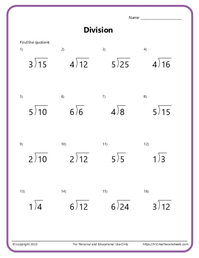 3rd Grade Division Worksheets K12 Math Worksheets 3rd Grade Division Worksheets K12 Math Worksheets
