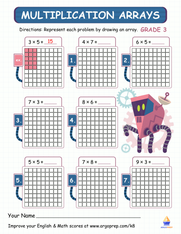 3rd Grade Math Arrays Worksheets For Free ArgoPrep