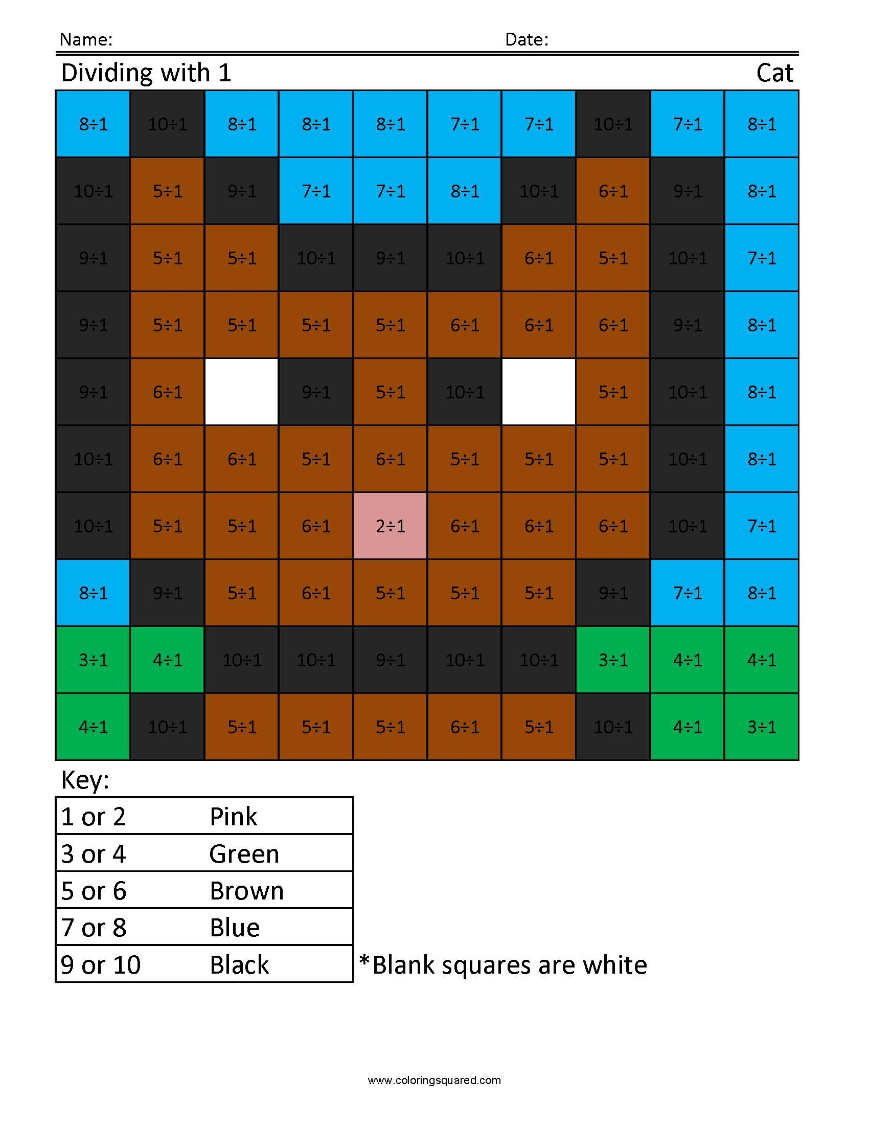 3rd Grade Math Coloring Squared 3rd Grade Math Coloring Squared