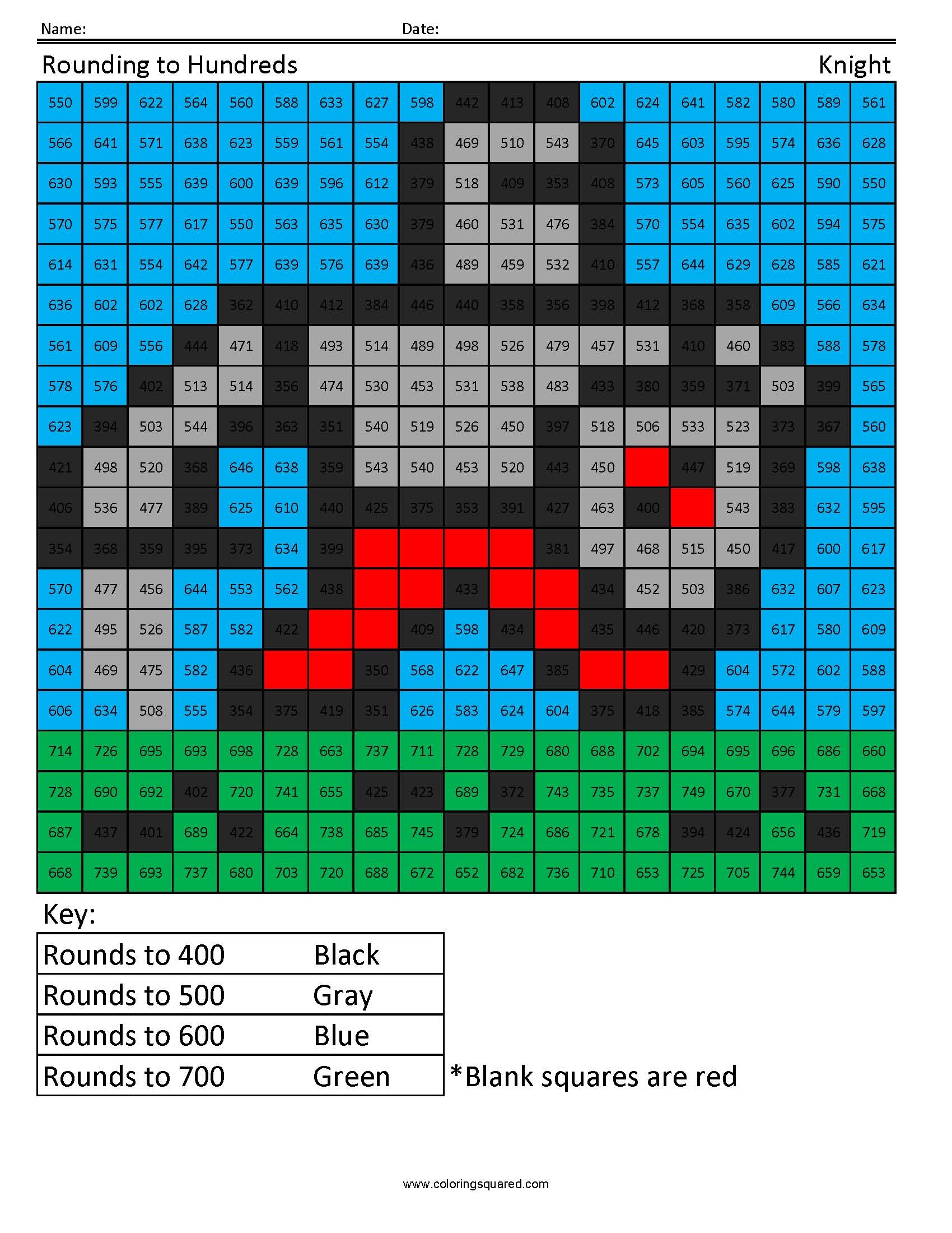 3rd Grade Math Coloring Squared 3rd Grade Math Coloring Squared
