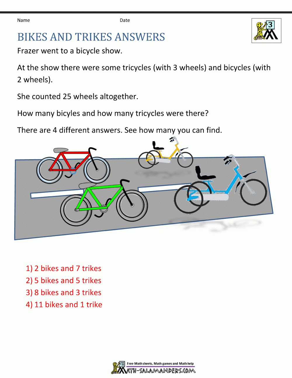 3rd Grade Math Problems