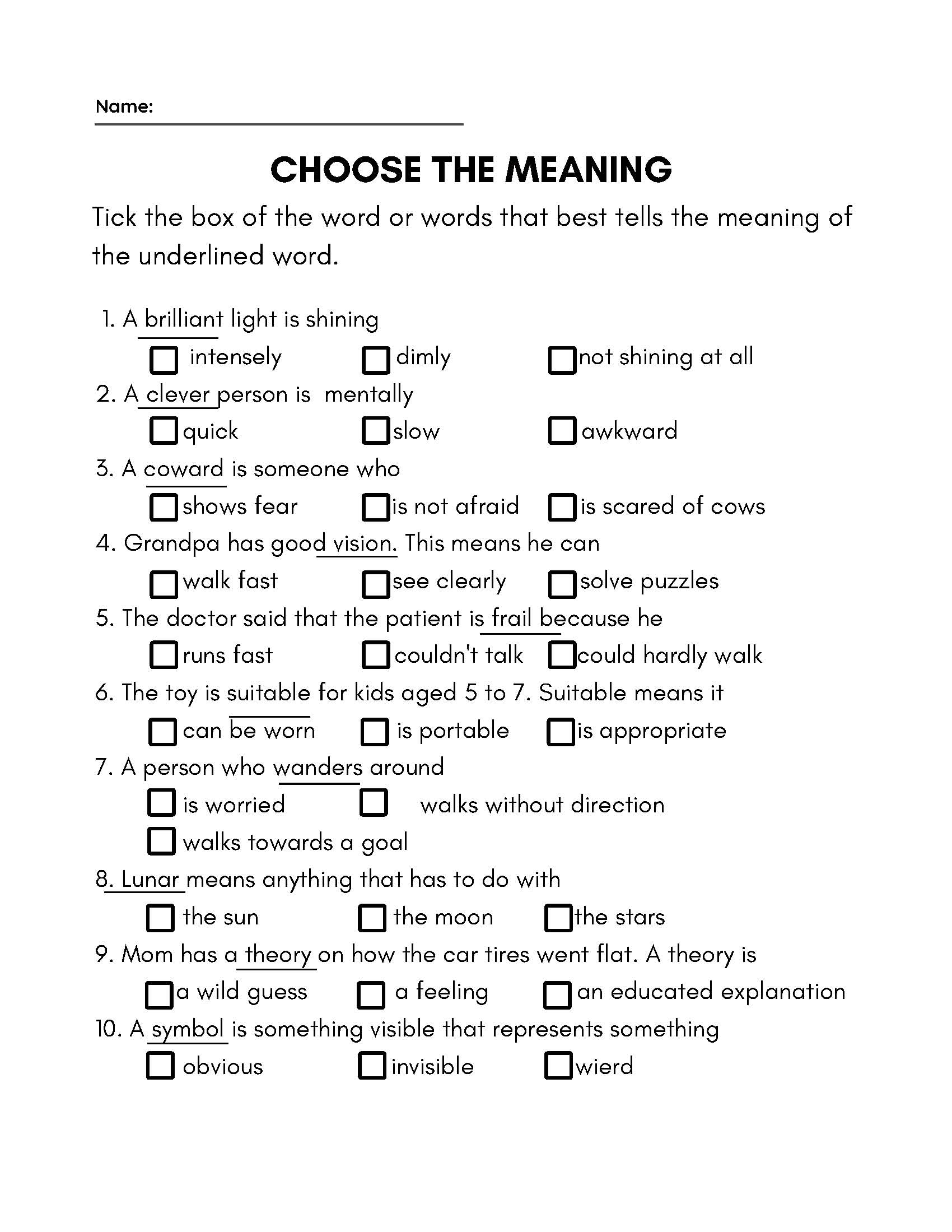 3rd Grade Vocabulary Worksheets Made By Teachers