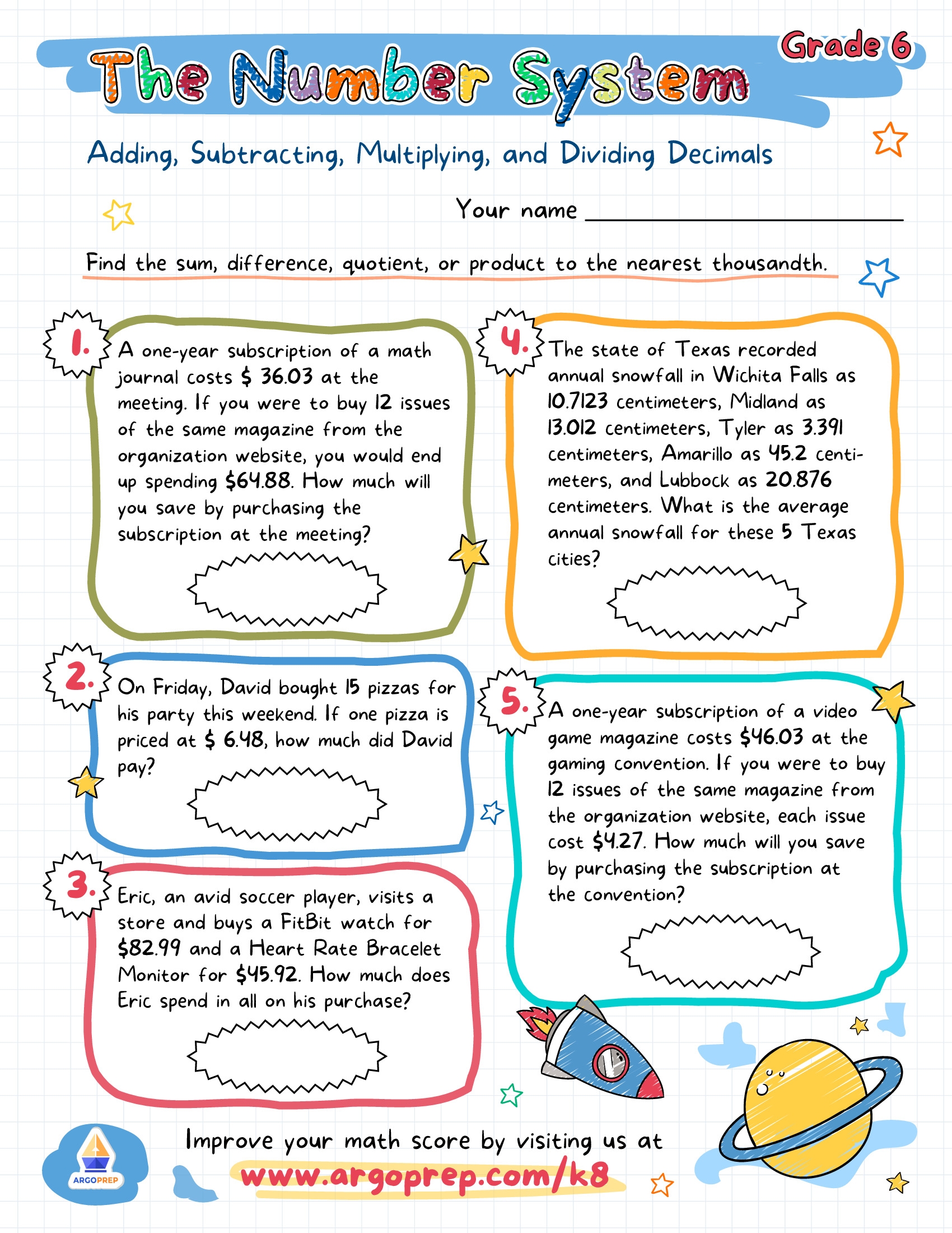 3rd Grade Word Problems Worksheets For Free ArgoPrep