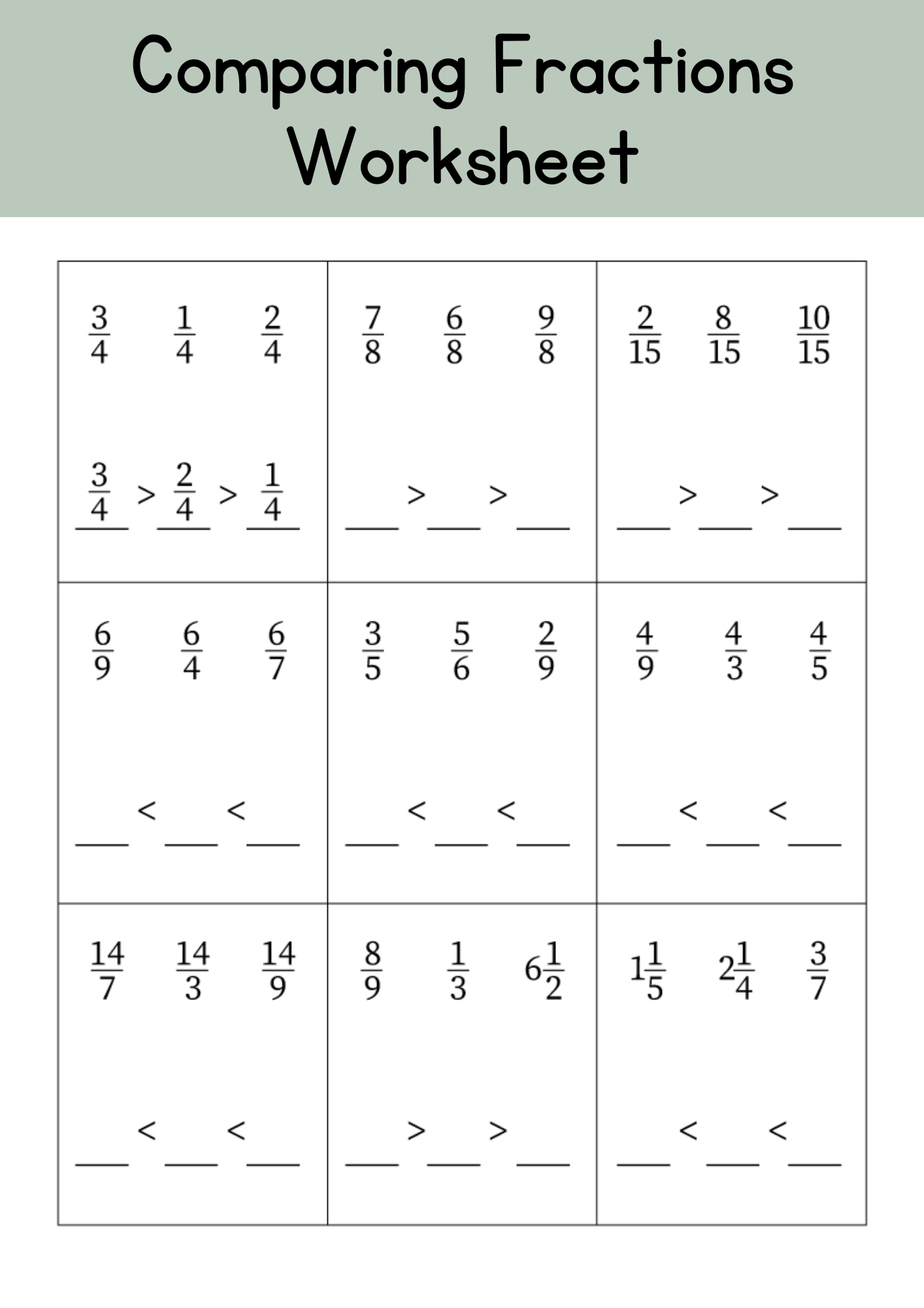 Free Printable Equivalent Fractions Worksheets Free Printable Equivalent Fractions Worksheets