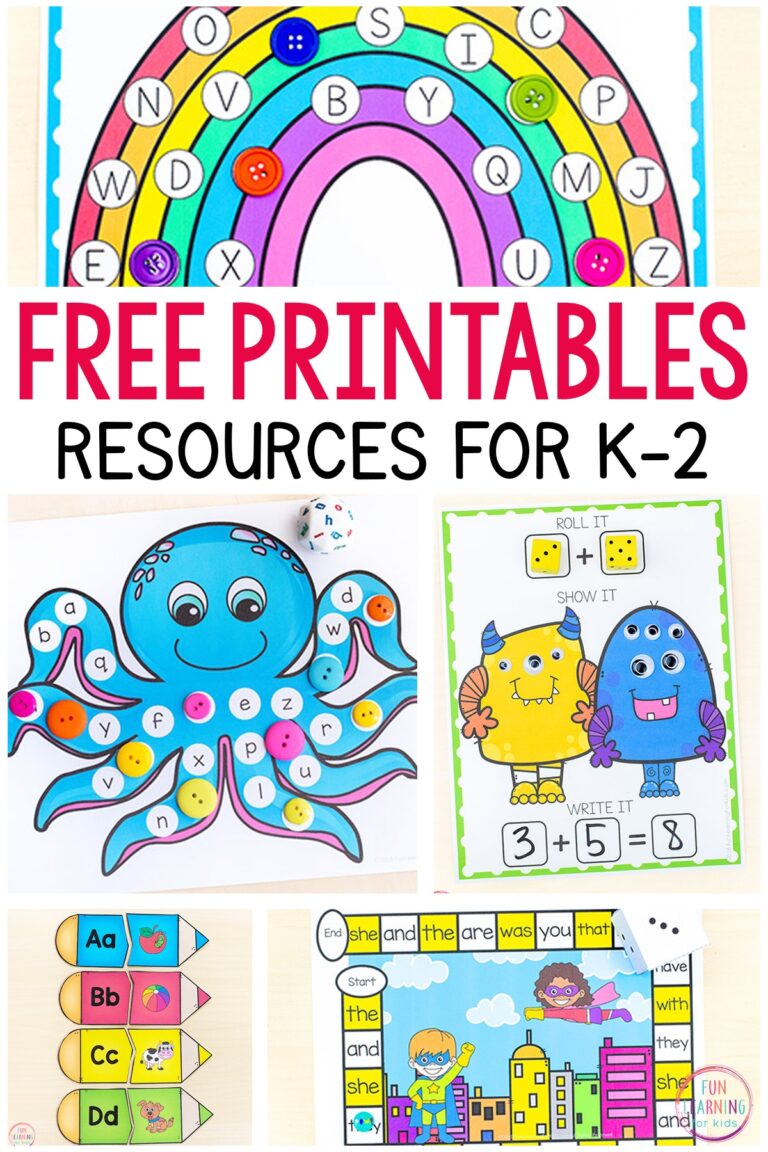 400 Free Printables And Activities For Kids