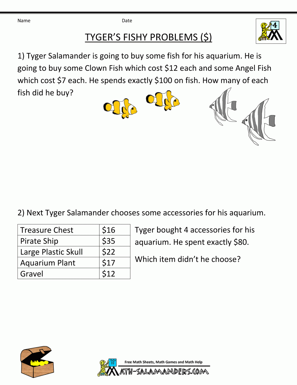Printable Fourth Grade Worksheets Printable Fourth Grade Worksheets