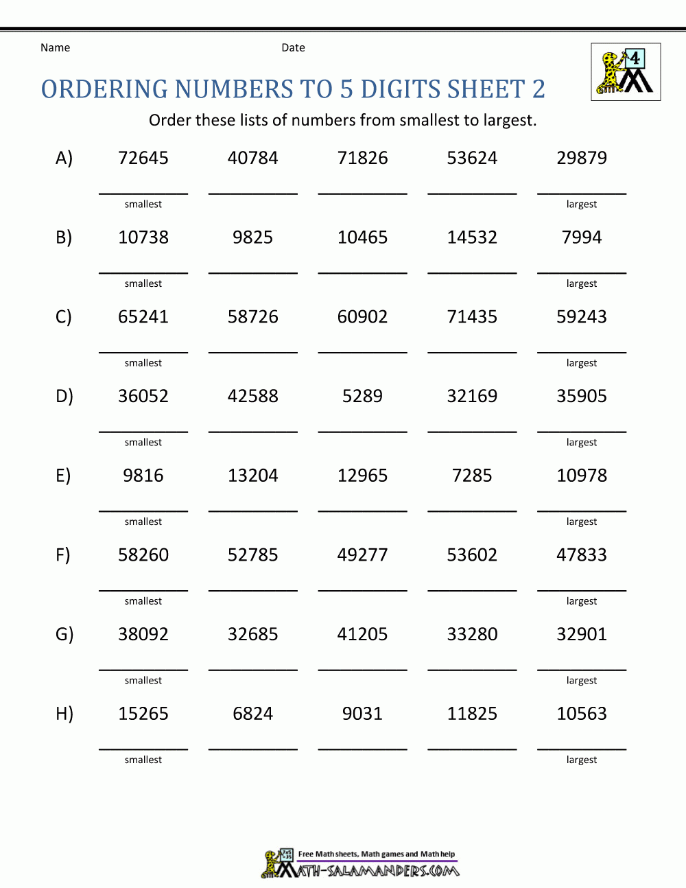 4th Grade Place Value Worksheets 4th Grade Place Value Worksheets
