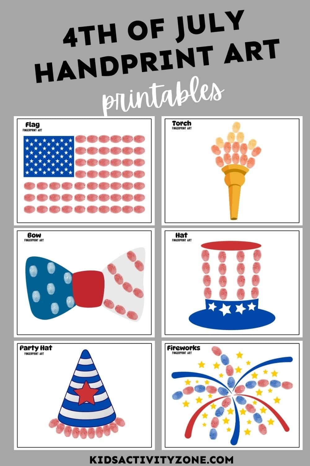 4th Of July Handprint Art Printables Kids Activity Zone